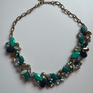 J. Crew Green and Blue Gemstone Necklace
